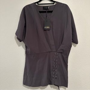 Storia Dark Gray Women’s  Blouse Size Medium